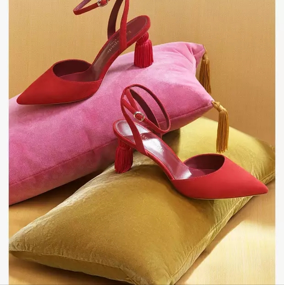 Kate Spade Voila Pumps Heels 9.5 M Deep Rubine / Red /Dust bag included - Picture 13 of 14